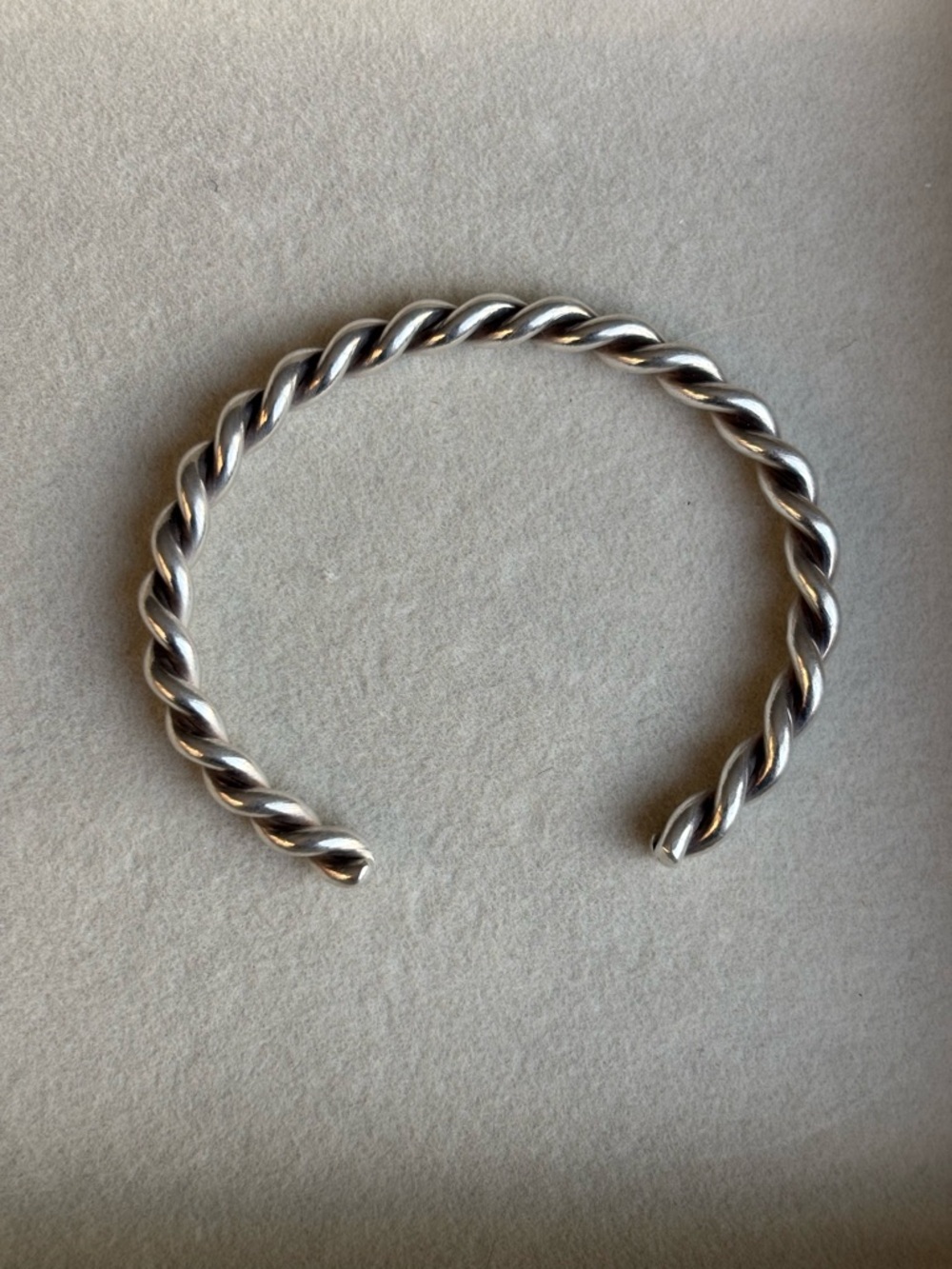Twisted Open Bracelet in Sterling Silver